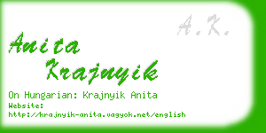 anita krajnyik business card